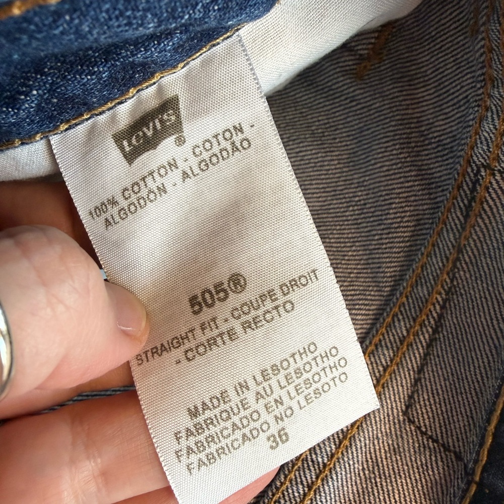 Levi's 505 Men's Blue Jean Shorts Size 36 - Picture 4 of 8